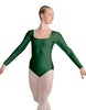 Solid Lycra LS Square Neck Leotard