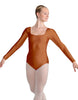 Solid Lycra LS Square Neck Leotard