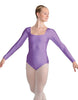 Solid Lycra LS Square Neck Leotard