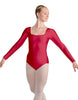 Solid Lycra LS Square Neck Leotard