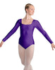 Solid Lycra LS Square Neck Leotard