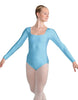 Solid Lycra LS Square Neck Leotard