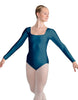 Solid Lycra LS Square Neck Leotard