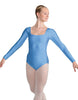 Solid Lycra LS Square Neck Leotard