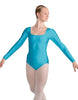 Solid Lycra LS Square Neck Leotard