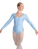Solid Lycra LS Square Neck Leotard