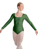 Solid Lycra LS Square Neck Leotard