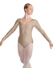 Solid Lycra LS Square Neck Leotard