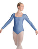 Solid Lycra LS Square Neck Leotard