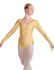 Solid Lycra LS Square Neck Leotard