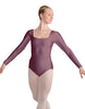 Solid Lycra LS Square Neck Leotard