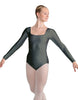 Solid Lycra LS Square Neck Leotard