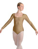 Solid Lycra LS Square Neck Leotard
