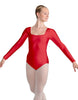 Solid Lycra LS Square Neck Leotard