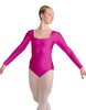 Solid Lycra LS Square Neck Leotard