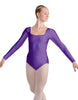 Solid Lycra LS Square Neck Leotard