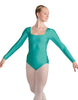 Solid Lycra LS Square Neck Leotard