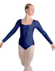 Solid Lycra LS Square Neck Leotard