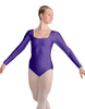 Solid Lycra LS Square Neck Leotard