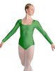 Solid Lycra LS Square Neck Leotard
