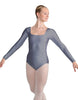 Solid Lycra LS Square Neck Leotard