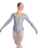 Solid Lycra LS Square Neck Leotard