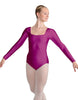 Solid Lycra LS Square Neck Leotard