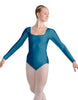 Solid Lycra LS Square Neck Leotard
