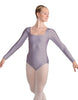 Solid Lycra LS Square Neck Leotard