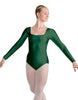 Solid Lycra LS Square Neck Leotard