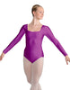 Solid Lycra LS Square Neck Leotard