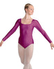 Solid Lycra LS Square Neck Leotard