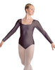 Solid Lycra LS Square Neck Leotard