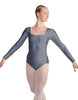Solid Lycra LS Square Neck Leotard