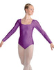 Solid Lycra LS Square Neck Leotard