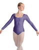 Solid Lycra LS Square Neck Leotard