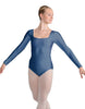 Solid Lycra LS Square Neck Leotard