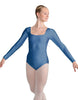 Solid Lycra LS Square Neck Leotard