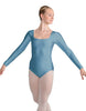 Solid Lycra LS Square Neck Leotard