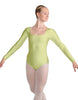 Solid Lycra LS Square Neck Leotard