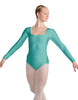Solid Lycra LS Square Neck Leotard