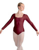 Solid Lycra LS Square Neck Leotard