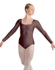 Solid Lycra LS Square Neck Leotard