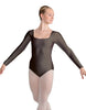 Solid Lycra LS Square Neck Leotard