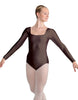 Solid Lycra LS Square Neck Leotard