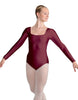 Solid Lycra LS Square Neck Leotard