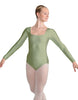Solid Lycra LS Square Neck Leotard