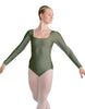 Solid Lycra LS Square Neck Leotard