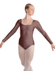 Solid Lycra LS Square Neck Leotard