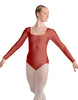 Solid Lycra LS Square Neck Leotard